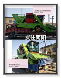 南陽客戶訂購的穗莖兼收玉米收獲機發貨中